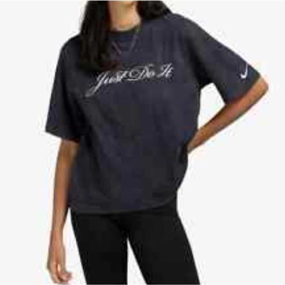 Nike Wome S Black Tee Small Black Just Do It Shirt